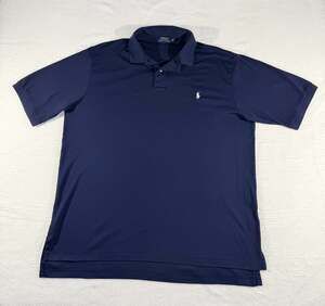 Polo Ralph Lauren Soft Cotton Interlock Polo Shirt Navy Blue XLT